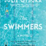 The Swimmers by Julie Otsuka book cover featuring a pool from a bird's eye view.
