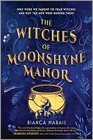 The Witches of Moonshyne Manor book cover with yellow cauldron on front