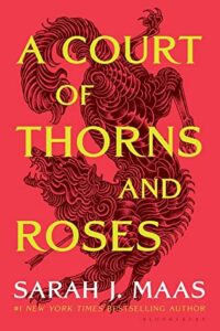 A Court of Thorns and Roses by Sarah J. Maas book cover red with wolf on front