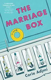 The Marriage Box by Corie Adjmi book cover with pool and cartoon women on chairs