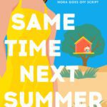 Same Time Next Summer book cover with cartoon woman on beach