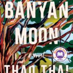 Banyan Moon book cover with tree branches and water in background