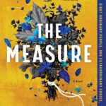 The Measure by Nikki Erlick book cover with blue bouquet of flowers wrapped.