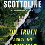The Truth about the Devlins book cover with a picturesque home that has a fake rip going through it.